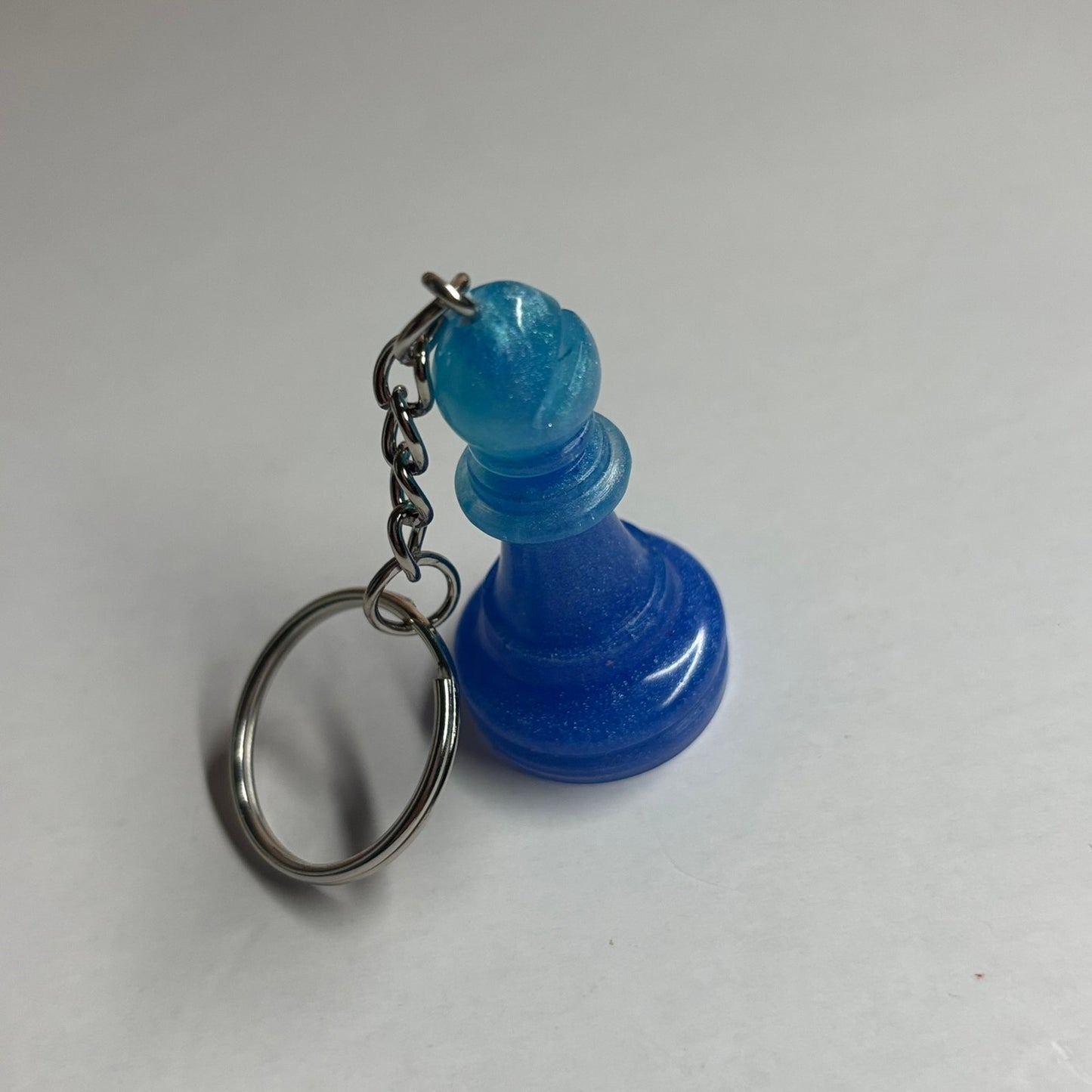 Ice Blue Bishop - Handmade Resin Keychain