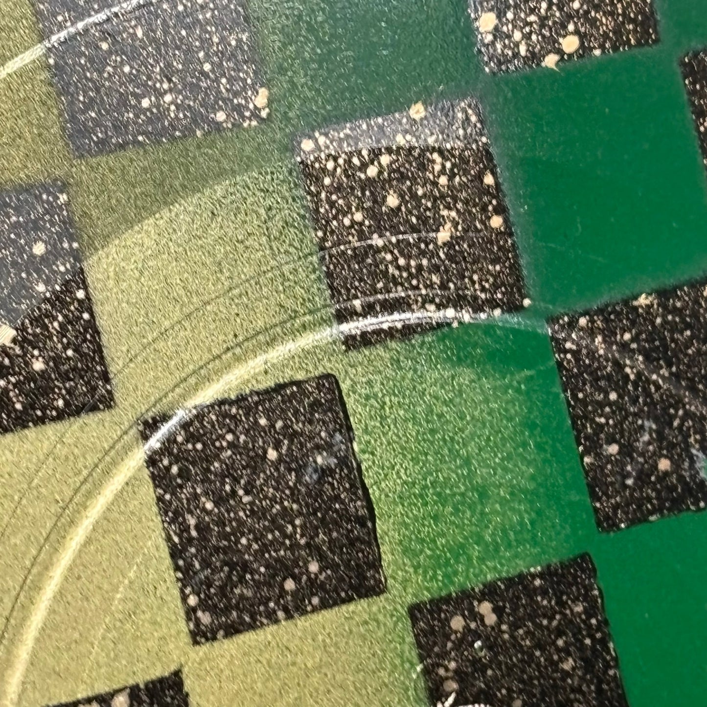 Gold Green Half Style - Vinyl Chess Board