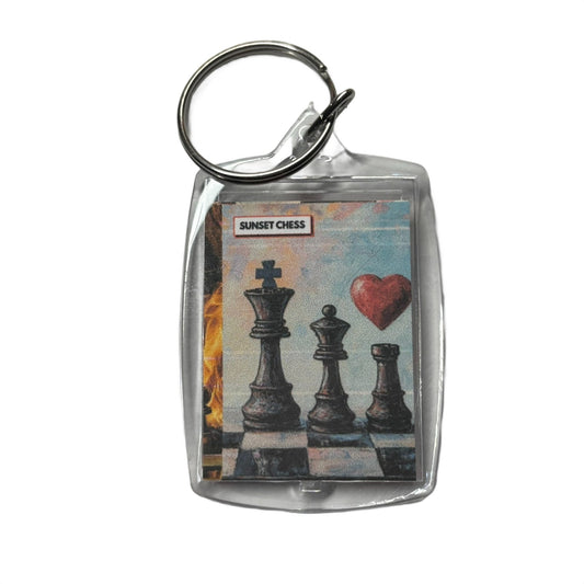 Three Friends - Chess  Photo Keychain