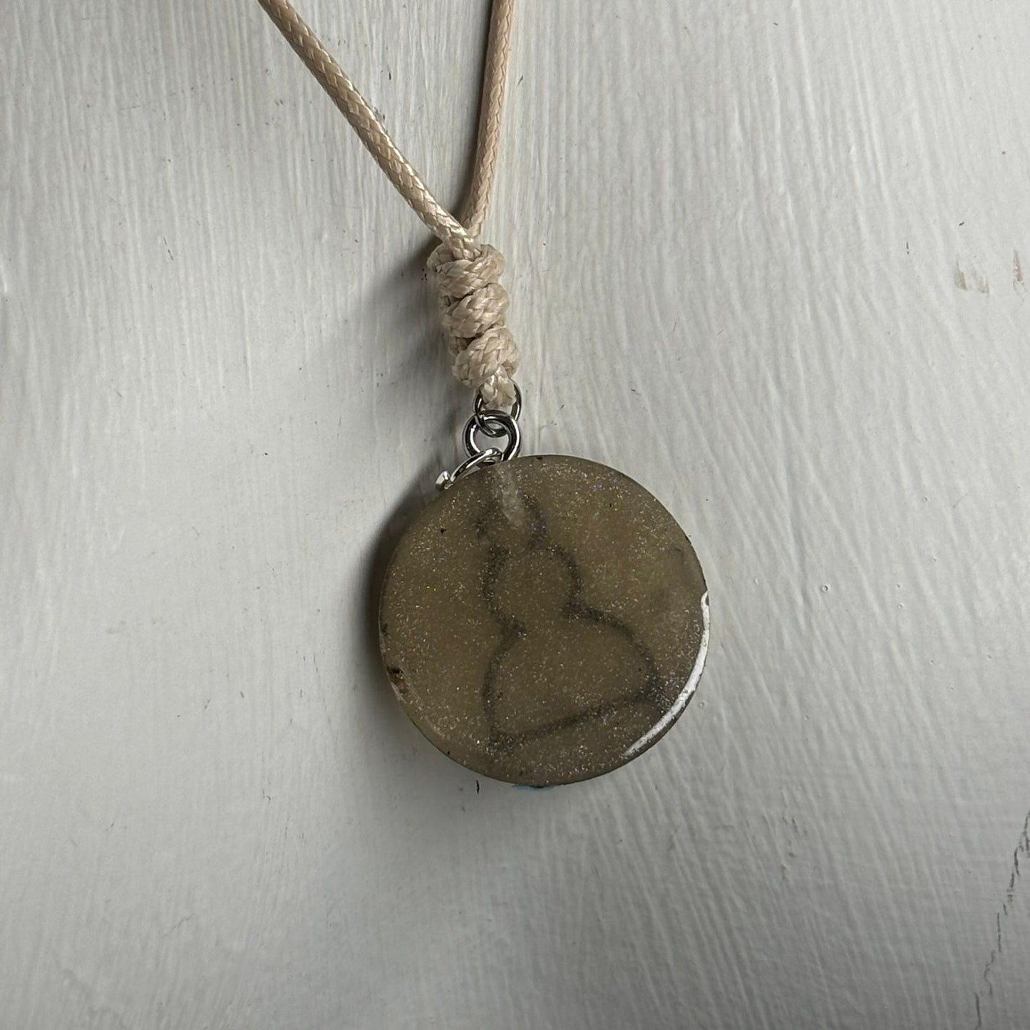 Brown Cream Pawn - Handmade Resin Chess Necklace