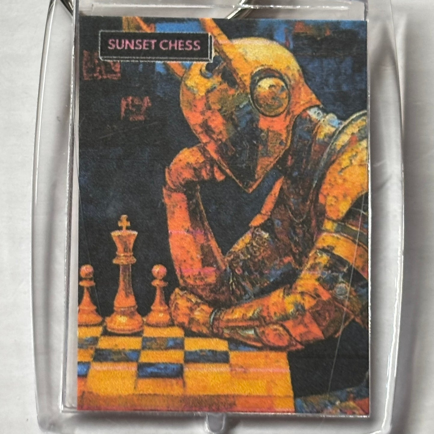 Orange Warrior - Chess  Photo Keychain