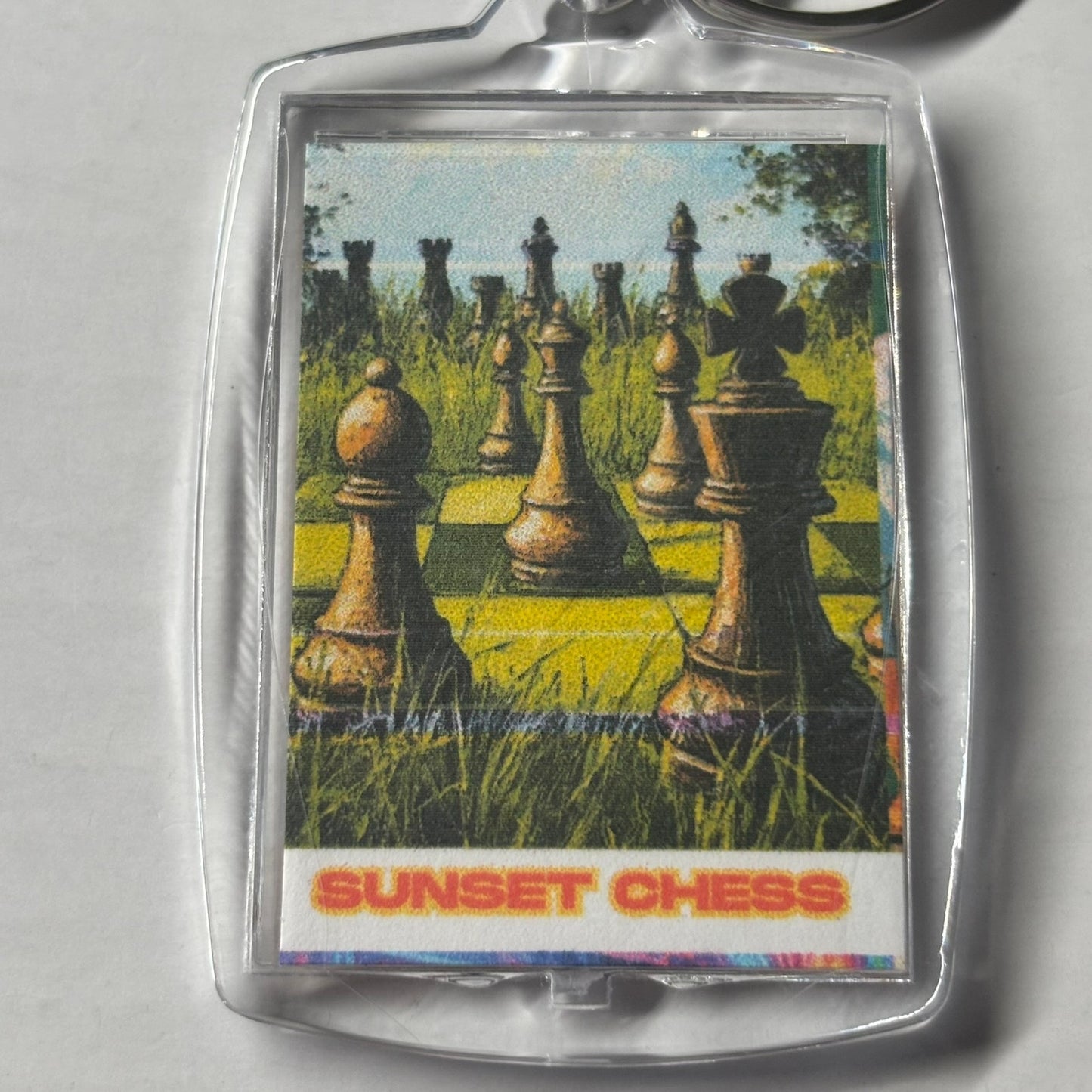 Green Field - Chess  Photo Keychain
