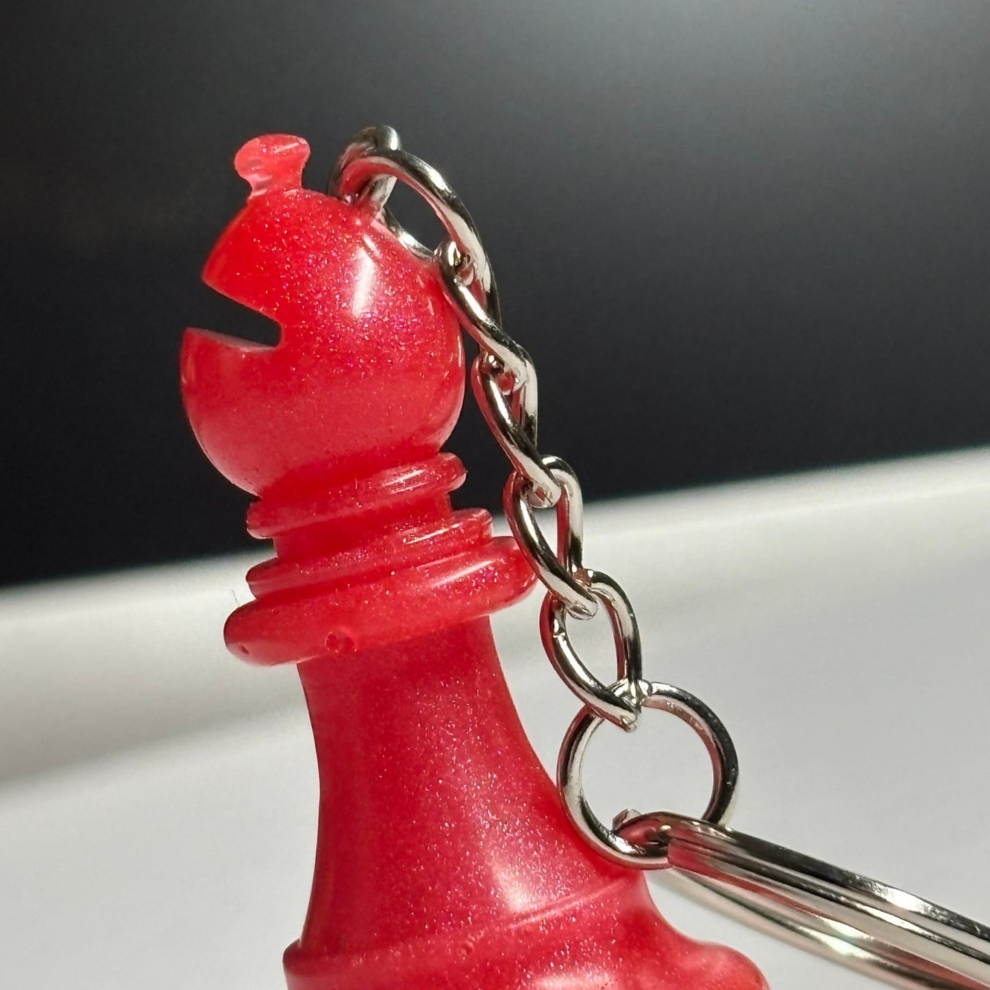 Fire Red - Handmade Resin Keychain