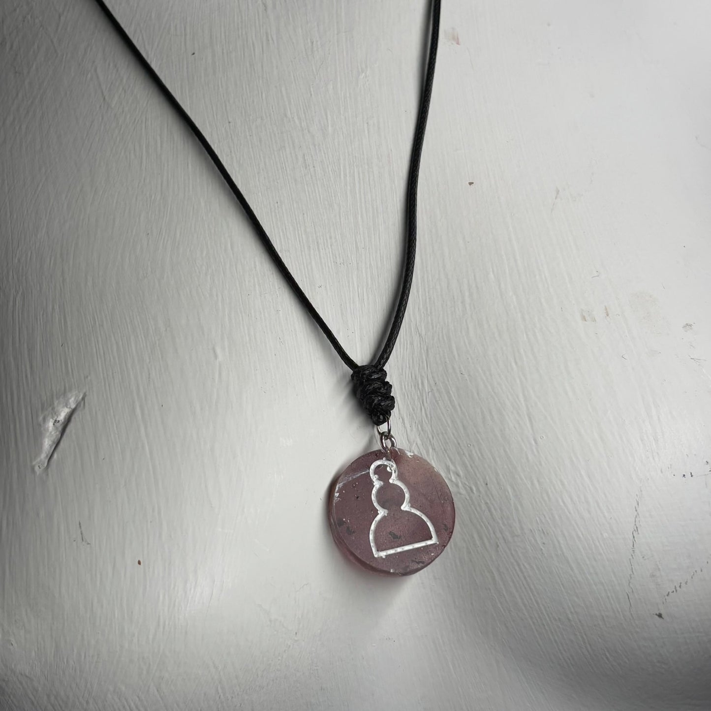 Sand Pawn - Handmade Resin Chess Necklace