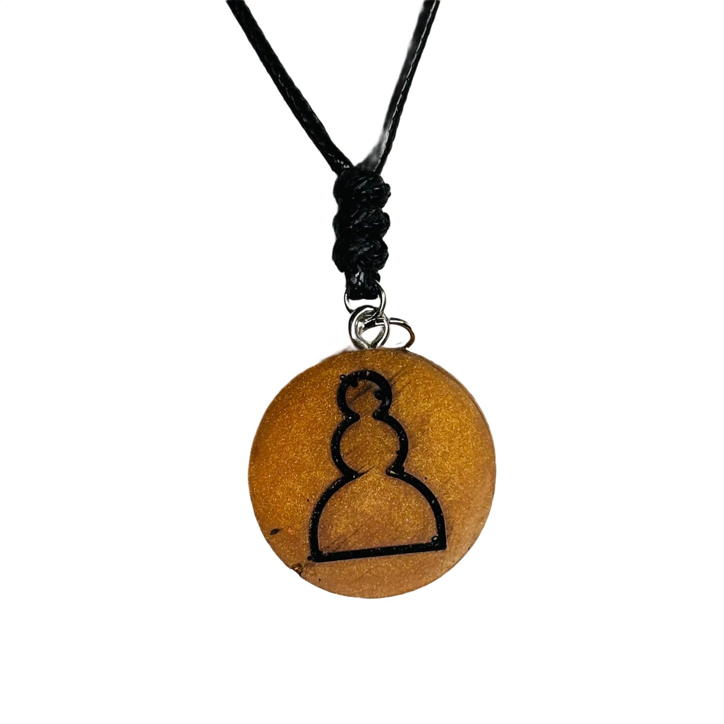Orange Pawn - Handmade Resin Chess Necklace