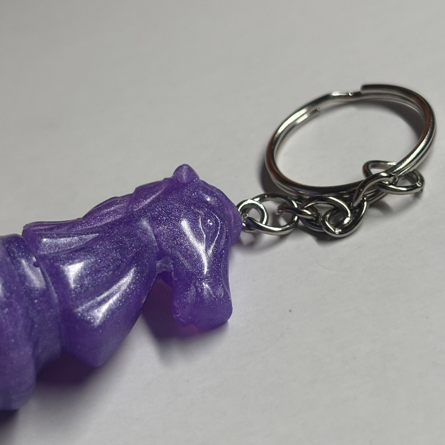 Purple Knight - Handmade Resin Keychain