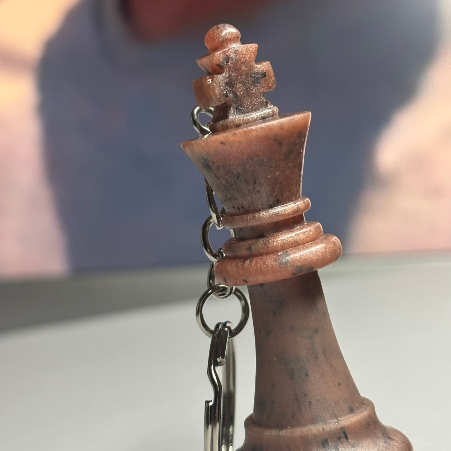 Brown Spotted King - Handmade Resin Keychain