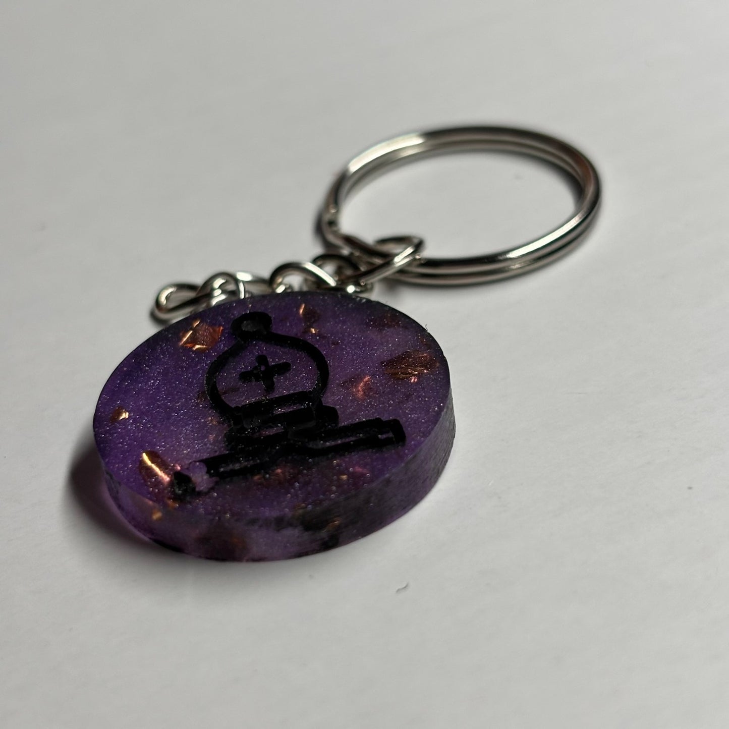 Midnight Purple Bishop - Handmade Resin Keychain