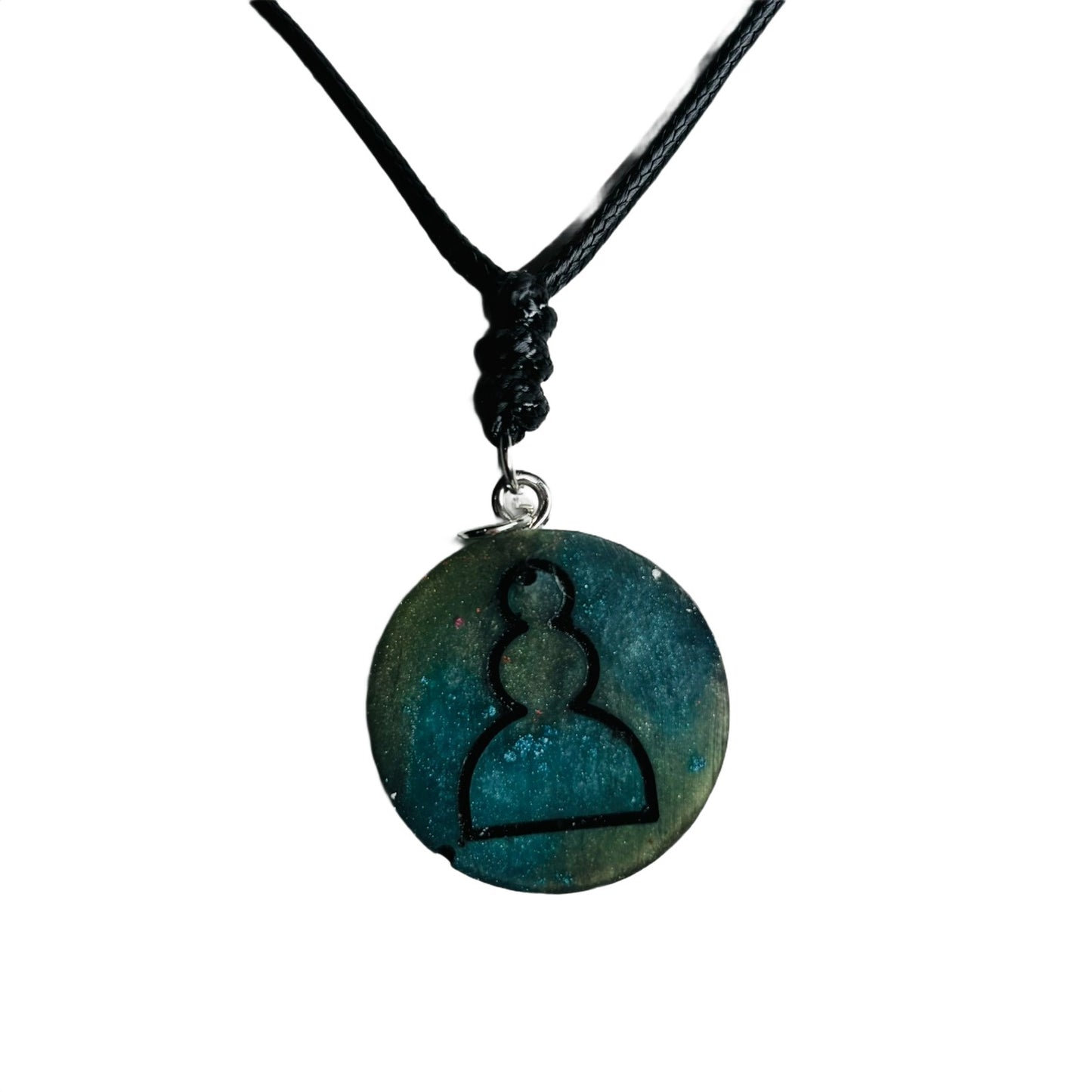Green Pawn - Handmade Resin Chess Necklace