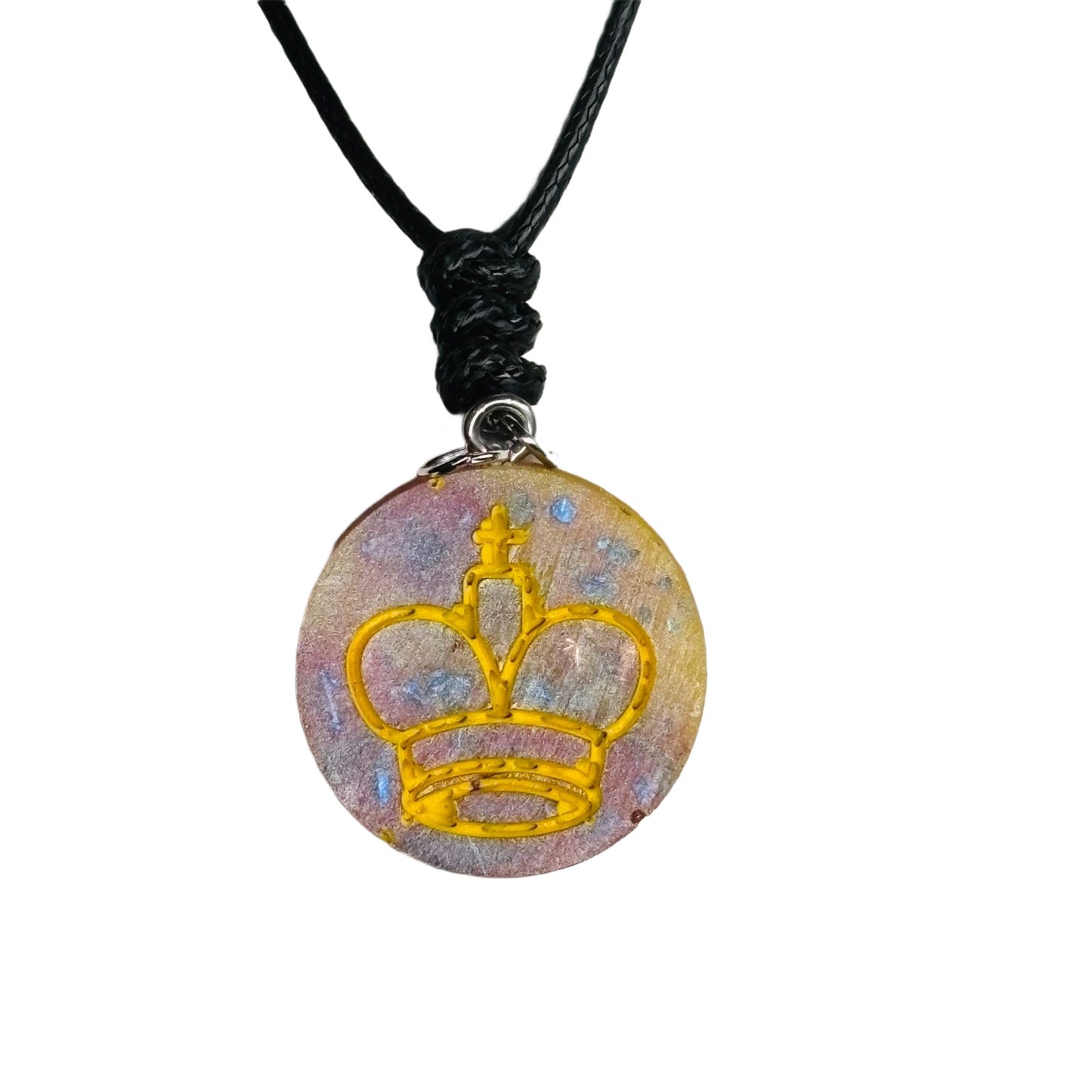 Cosmic Retro King - Handmade Resin Chess Necklace