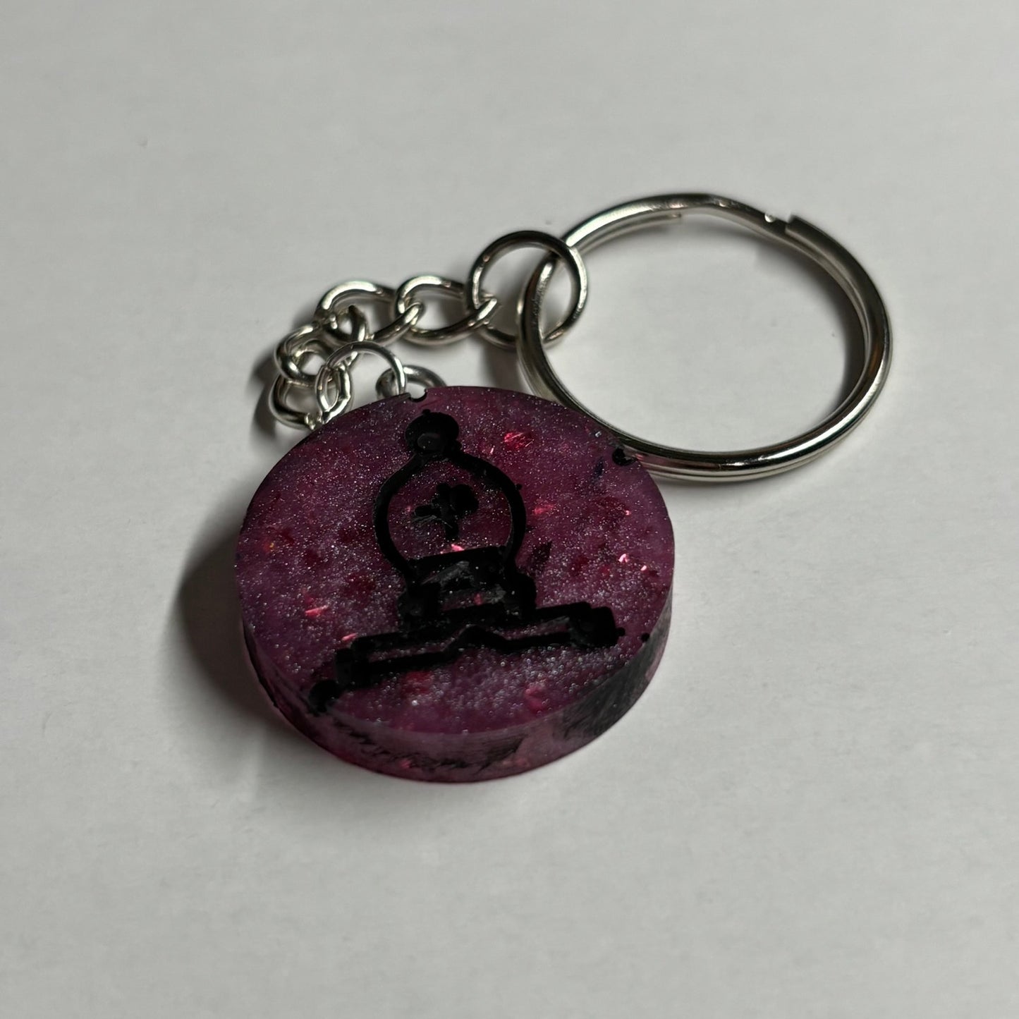 Dark Purple Bishop - Handmade Resin Keychain