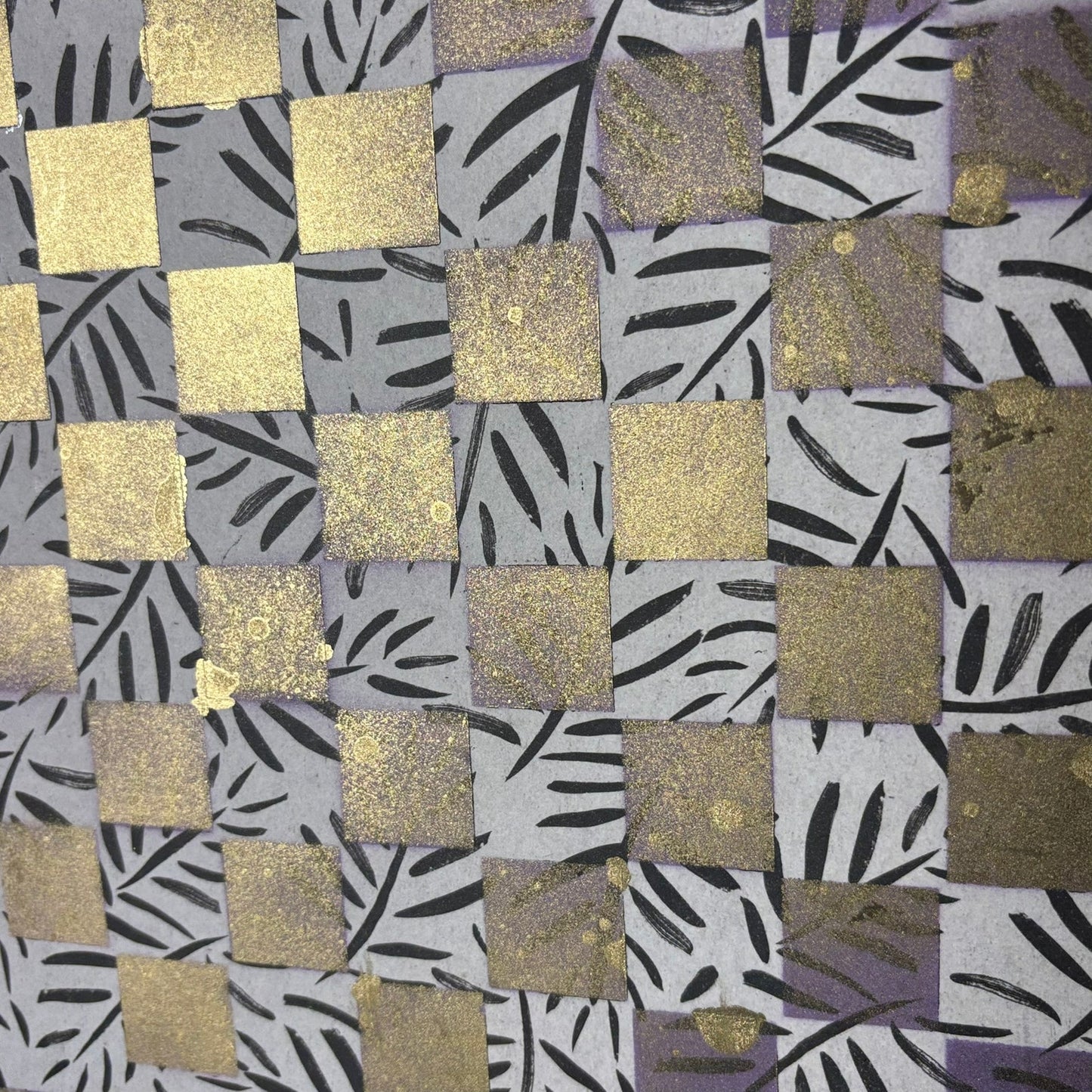 Purple Gold White - Scrapbook Chess Board
