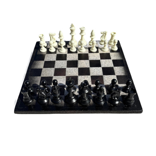 Cursive Writing - Scrapbook Chess Set