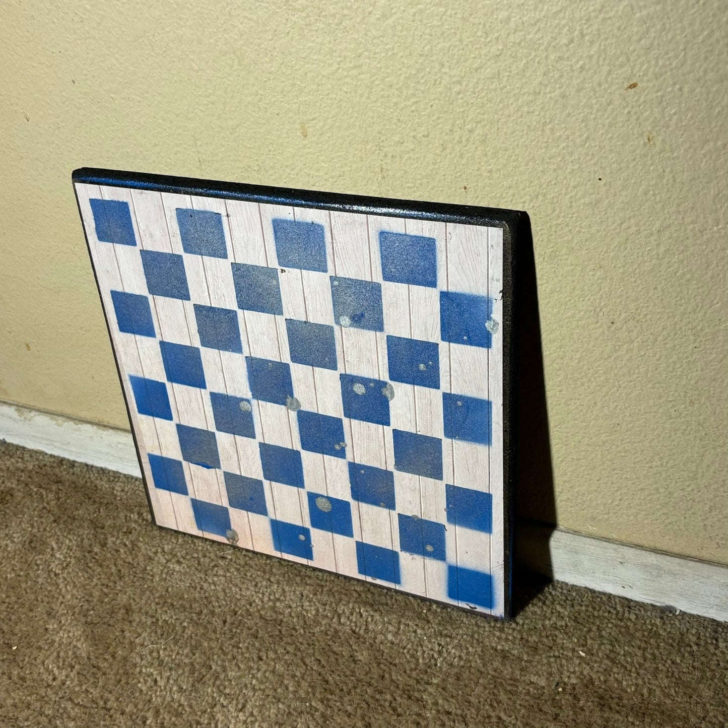 Simple Blue & White - Scrapbook Chess Board