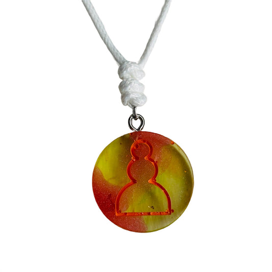 Gummy Pawn - Handmade Resin Chess Necklace