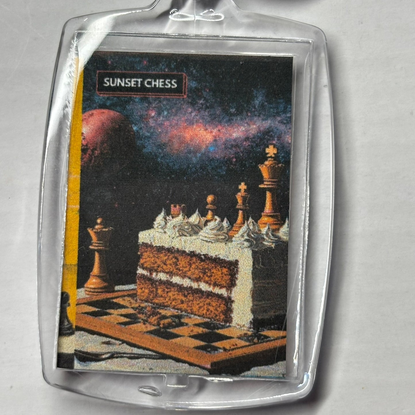 Space Cake - Chess  Photo Keychain