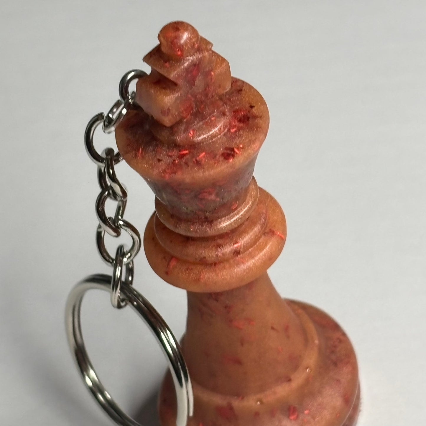Orange Fire King - Handmade Resin Keychain