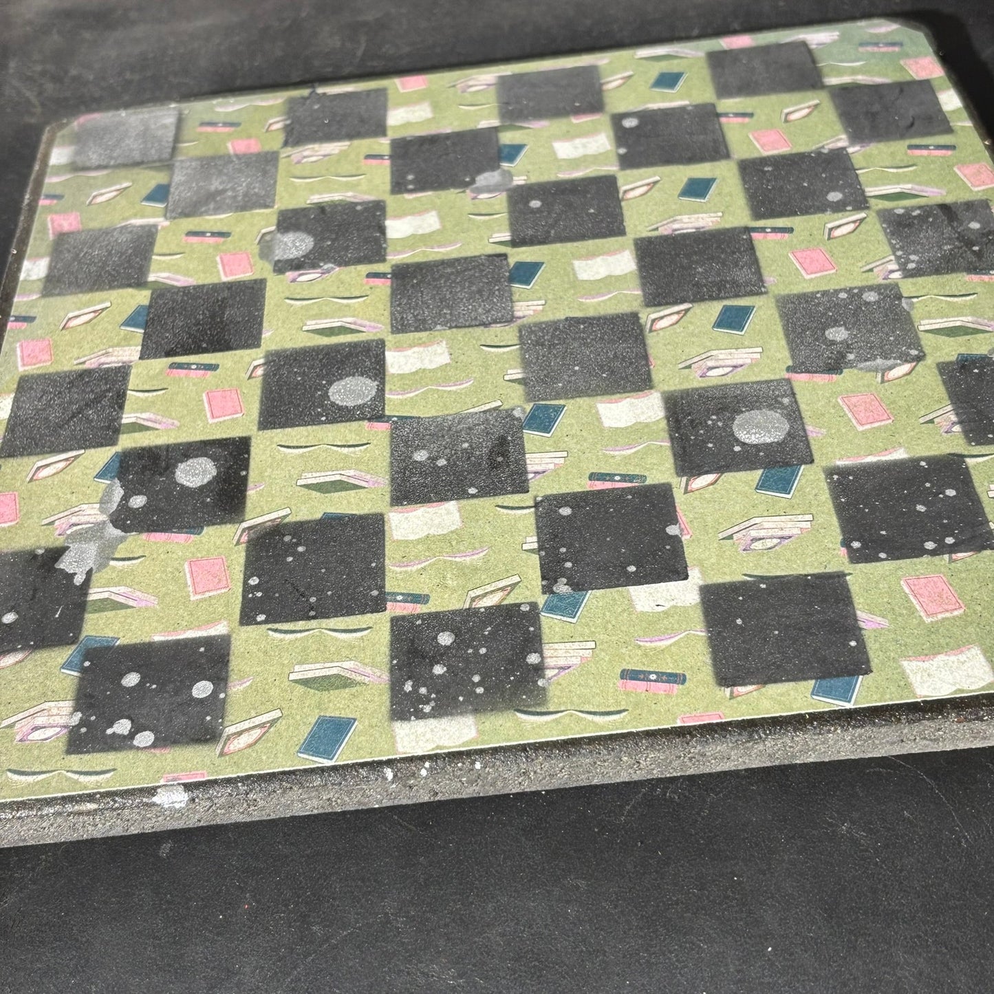 Green Books - Scrapbook Chess Board