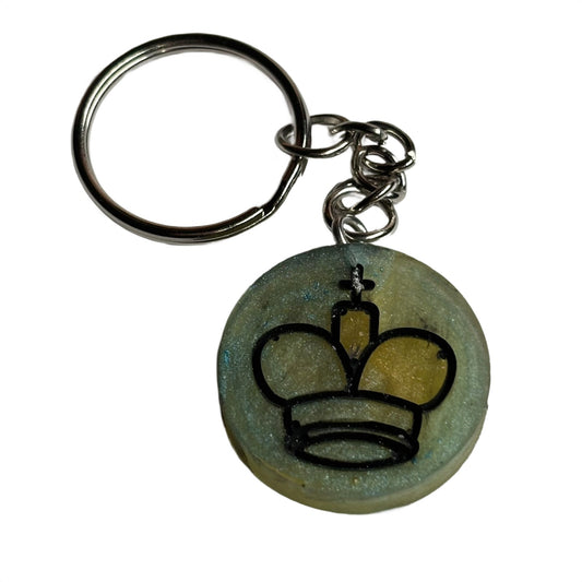 The Green King - Handmade Resin Keychain - Flat Edition