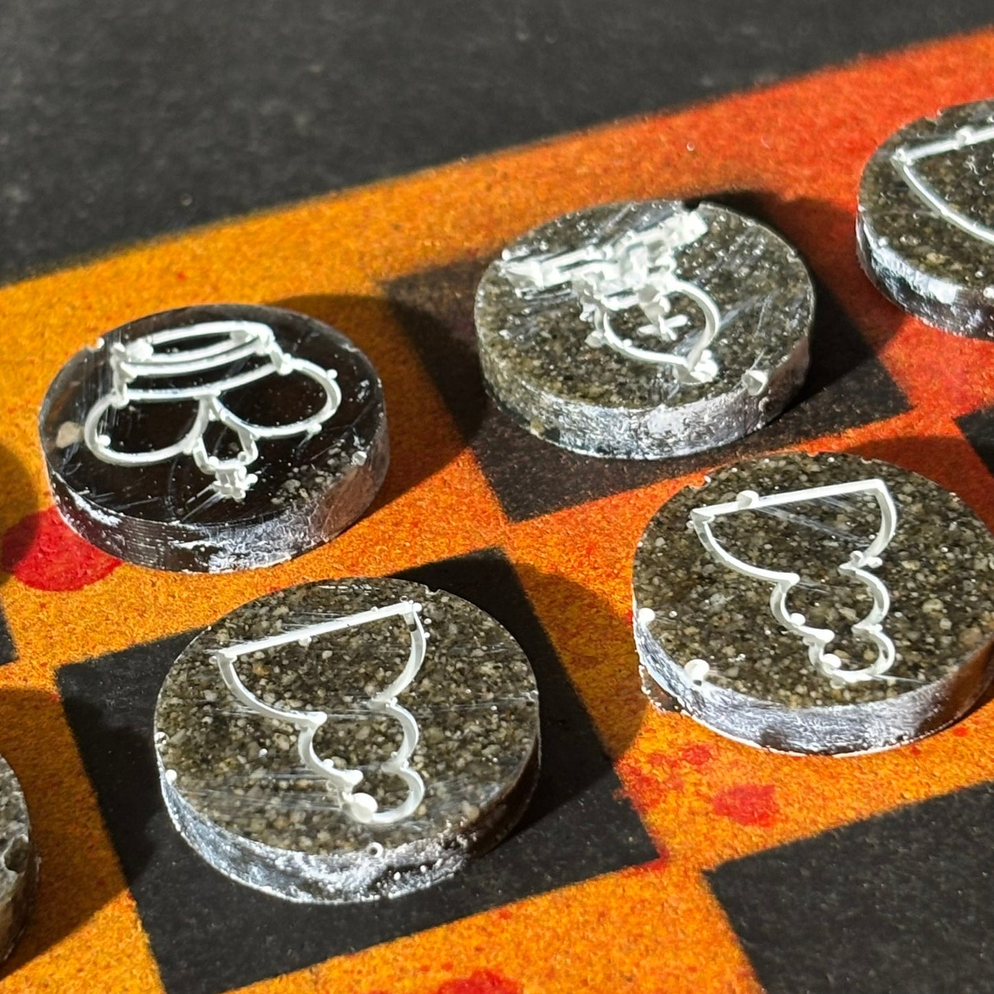 Fire Orange - Painted Chess Set