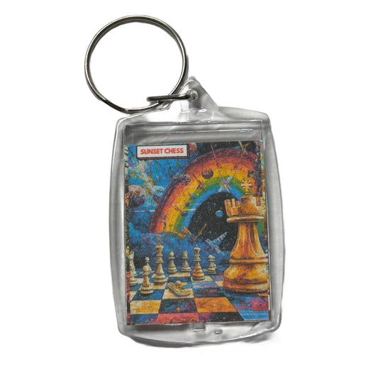 Rainbow - Chess  Photo Keychain
