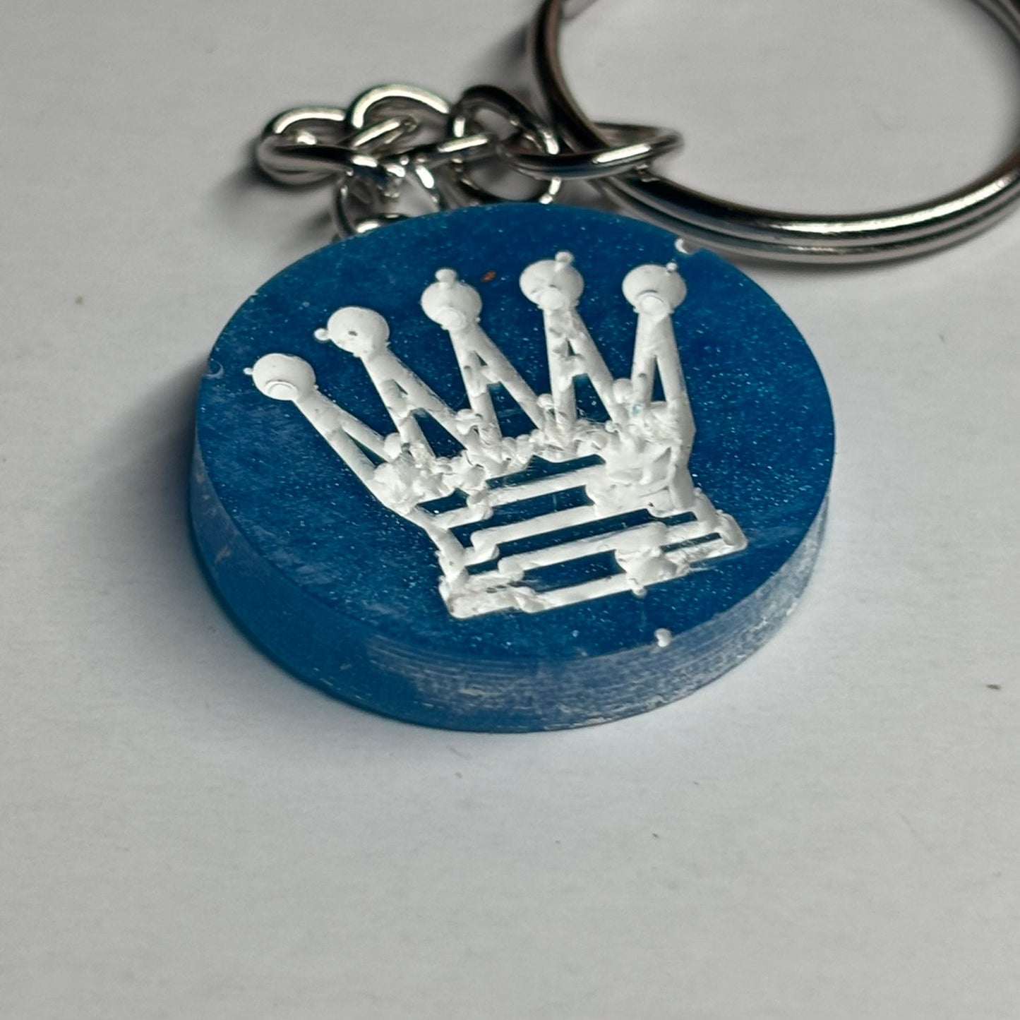 Blue Queen - Handmade Resin Keychain
