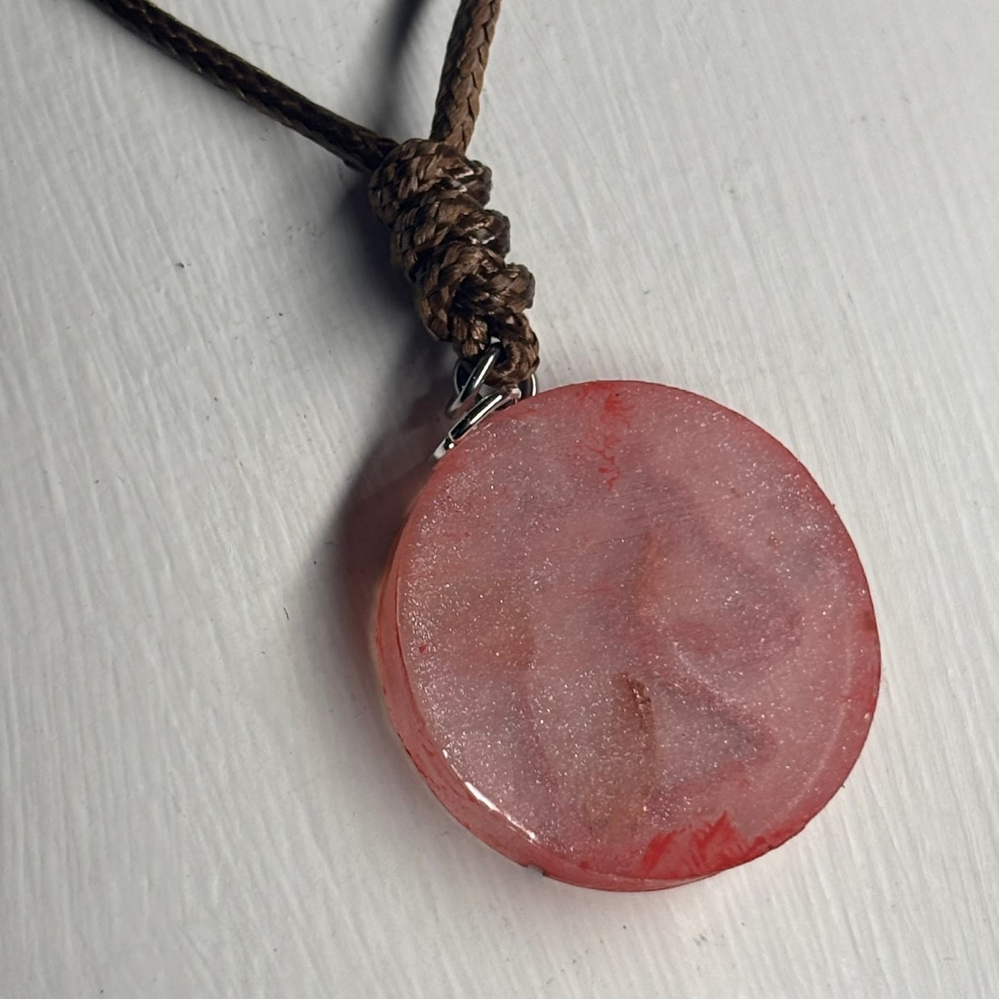 Crystal Red Knight - Handmade Resin Chess Necklace