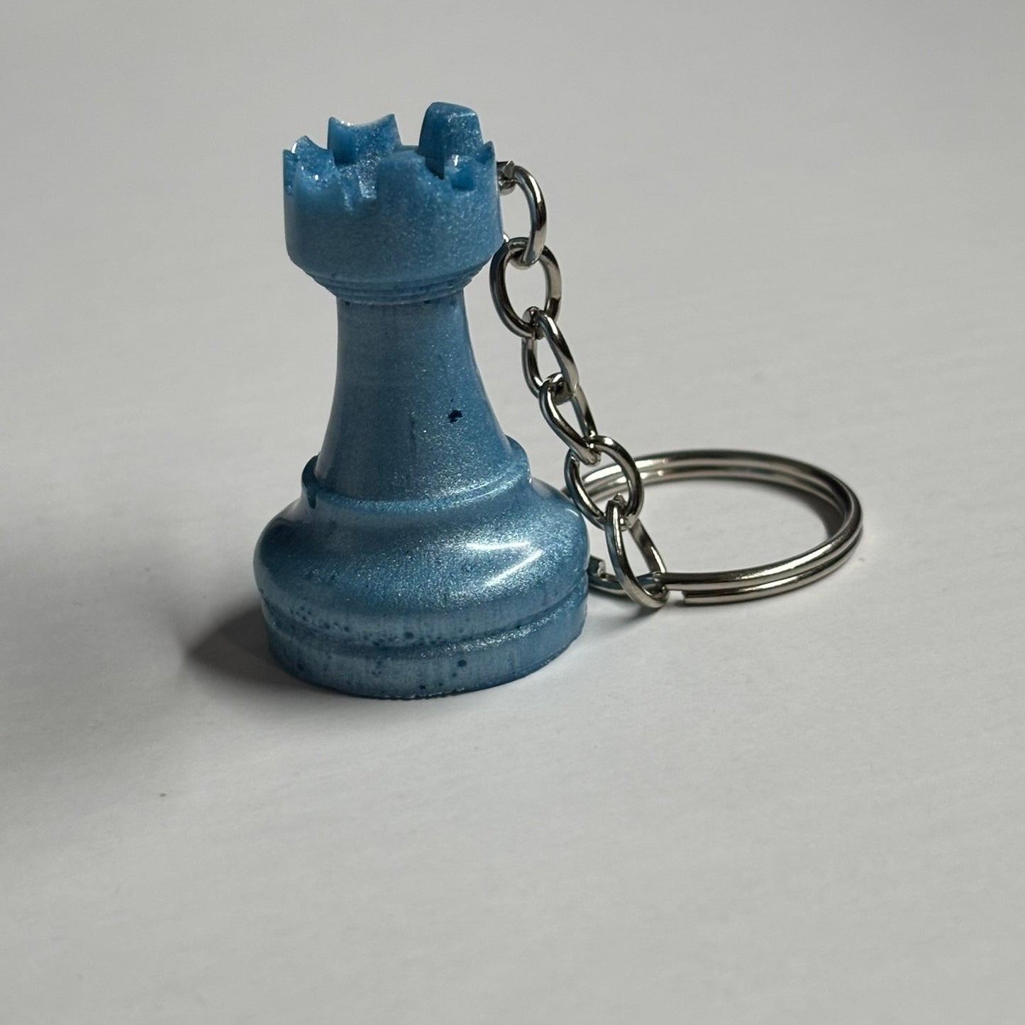 Blue Rook - Handmade Resin Keychain