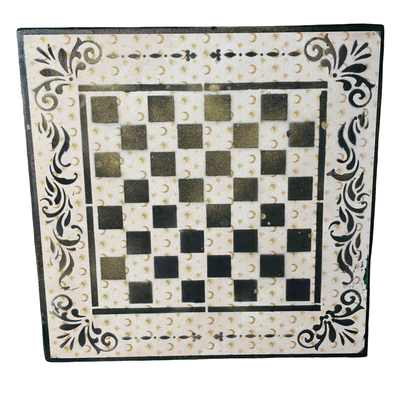 Cream Moons - Scrapbook Chess Board