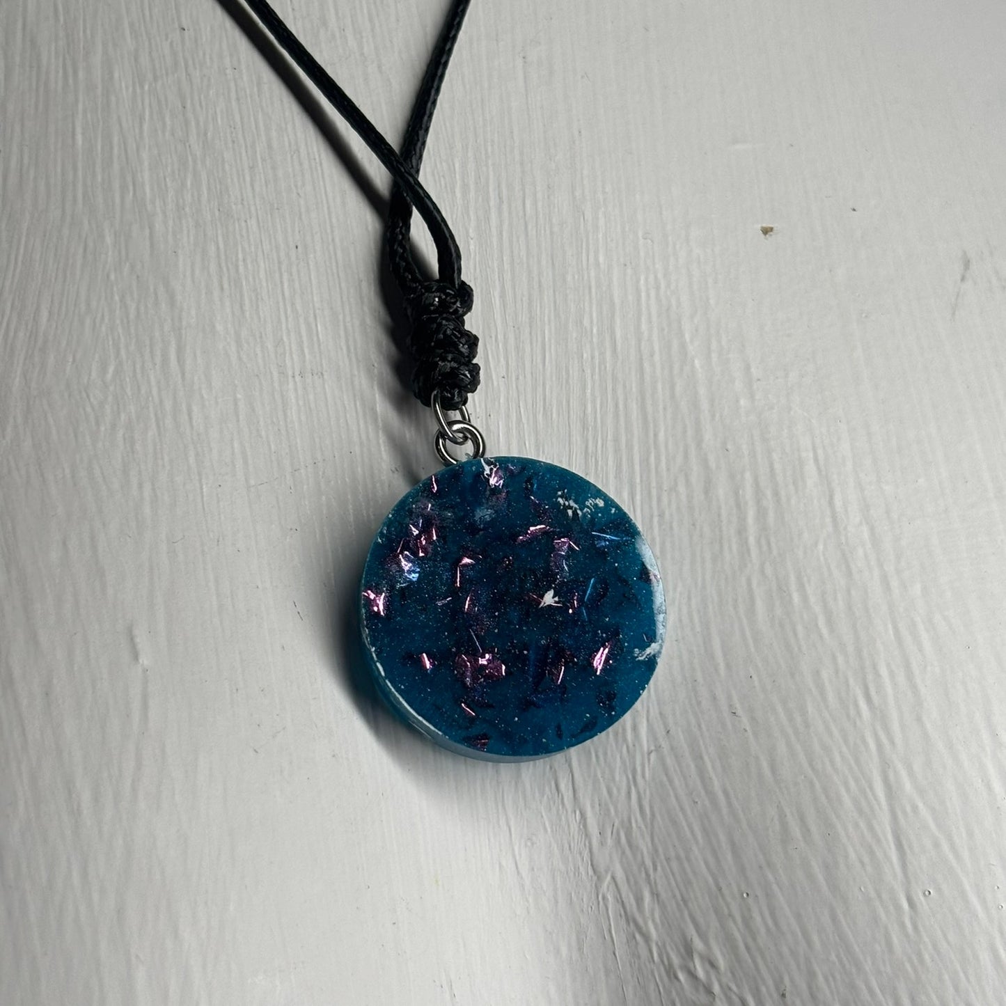 Blue Rook - Handmade Resin Chess Necklace