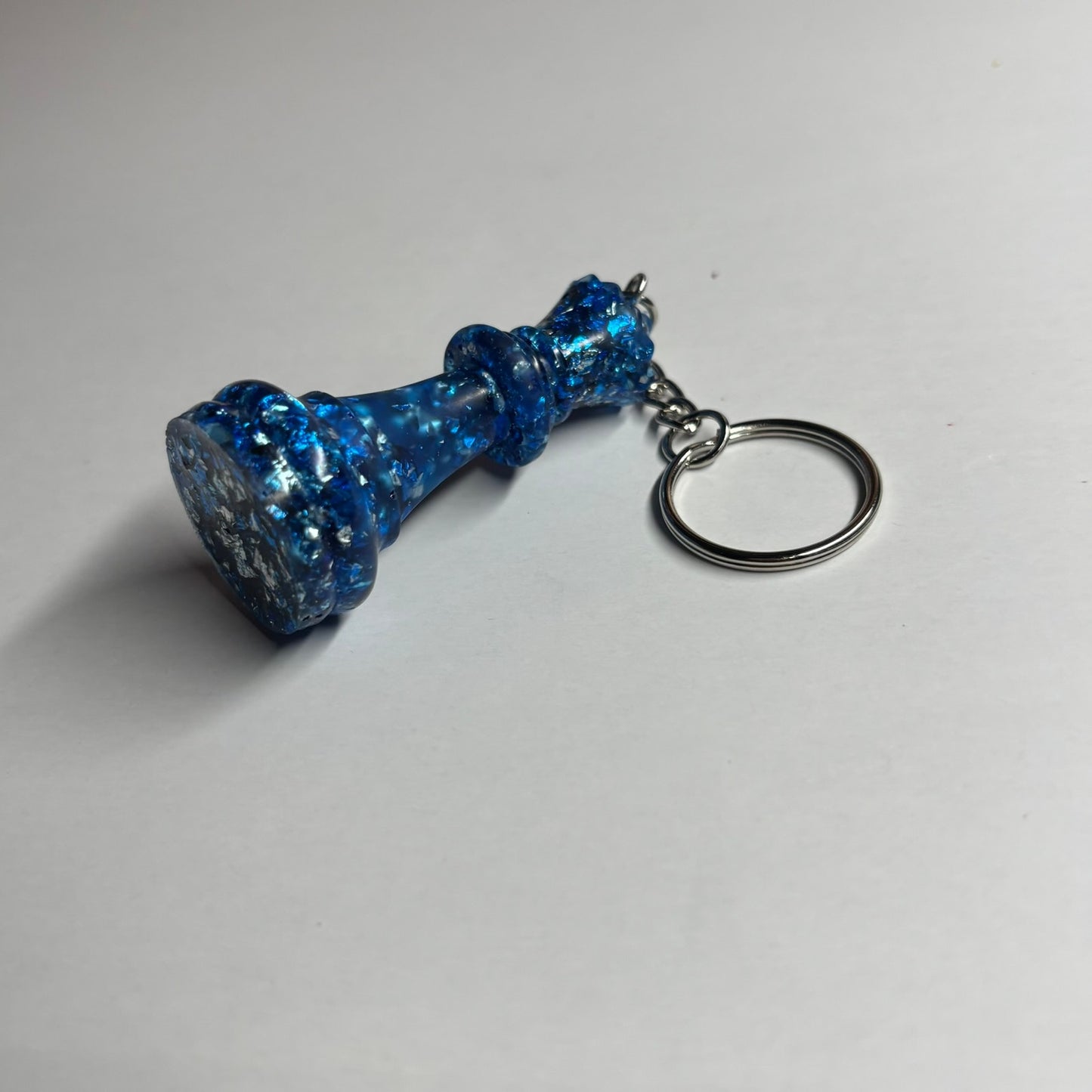Blue Ice Crystal Queen - Handmade Resin Keychain