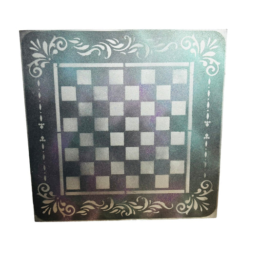 Mistic Space Hue - Painted Chess Board