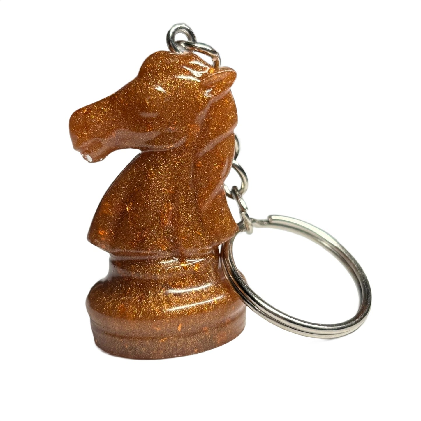Orange Amber Knight - Handmade Resin Keychain