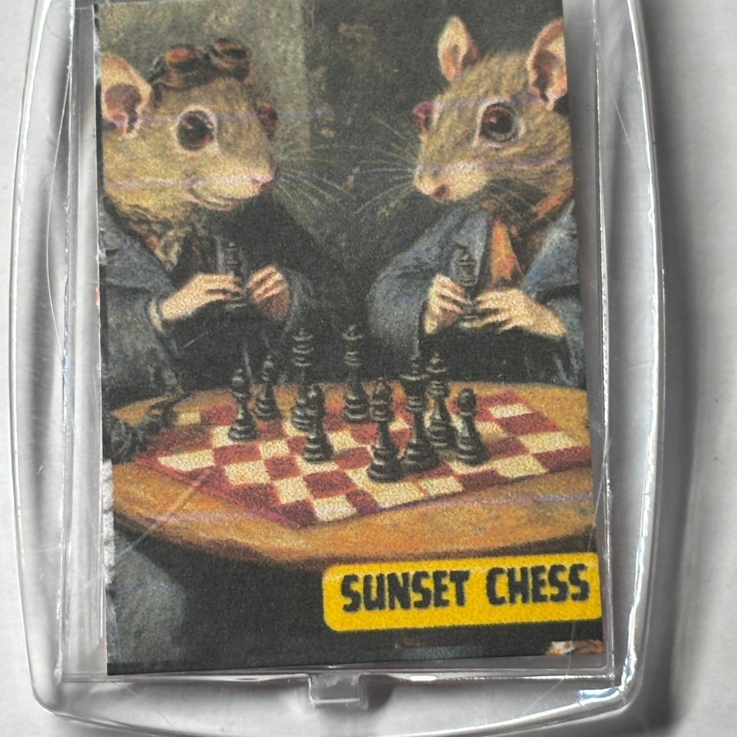 Mouse Race - Chess  Photo Keychain