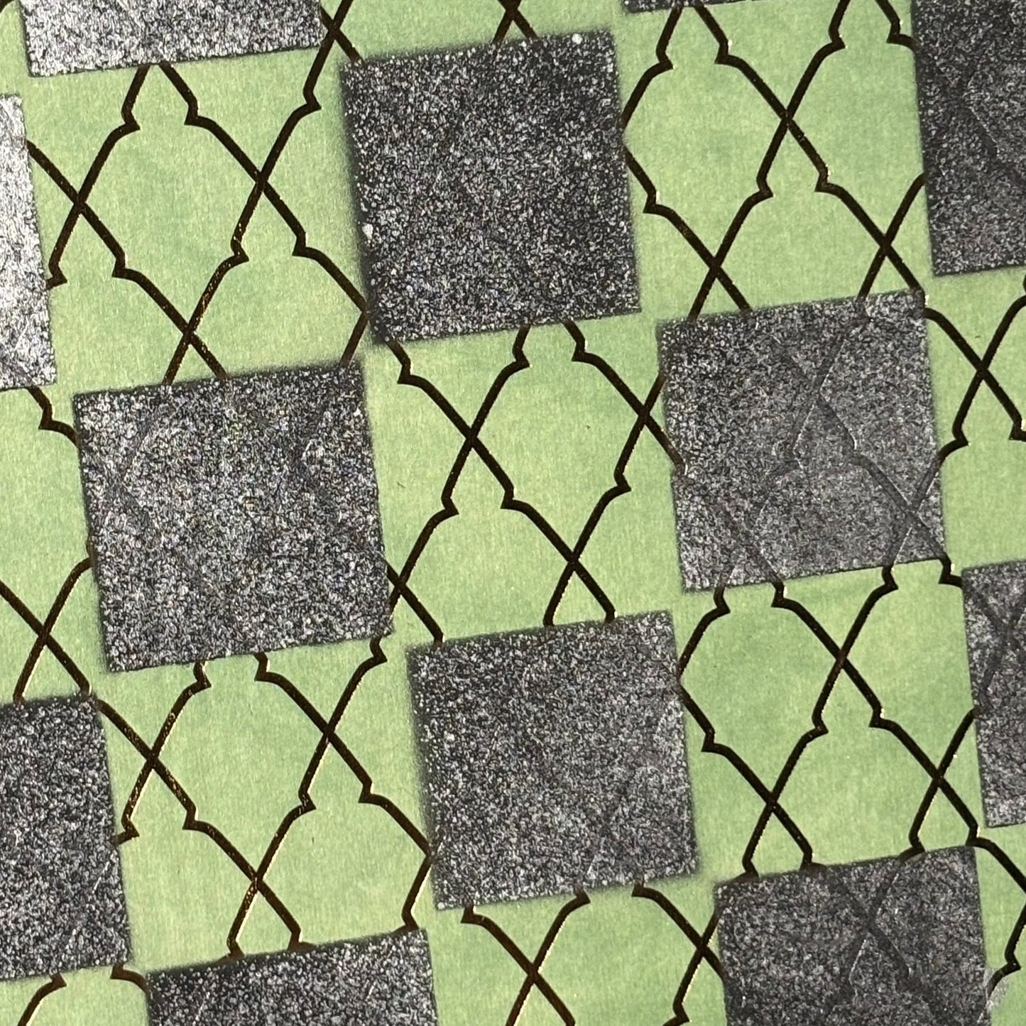 Vintage Green - Scrapbook Chess Board