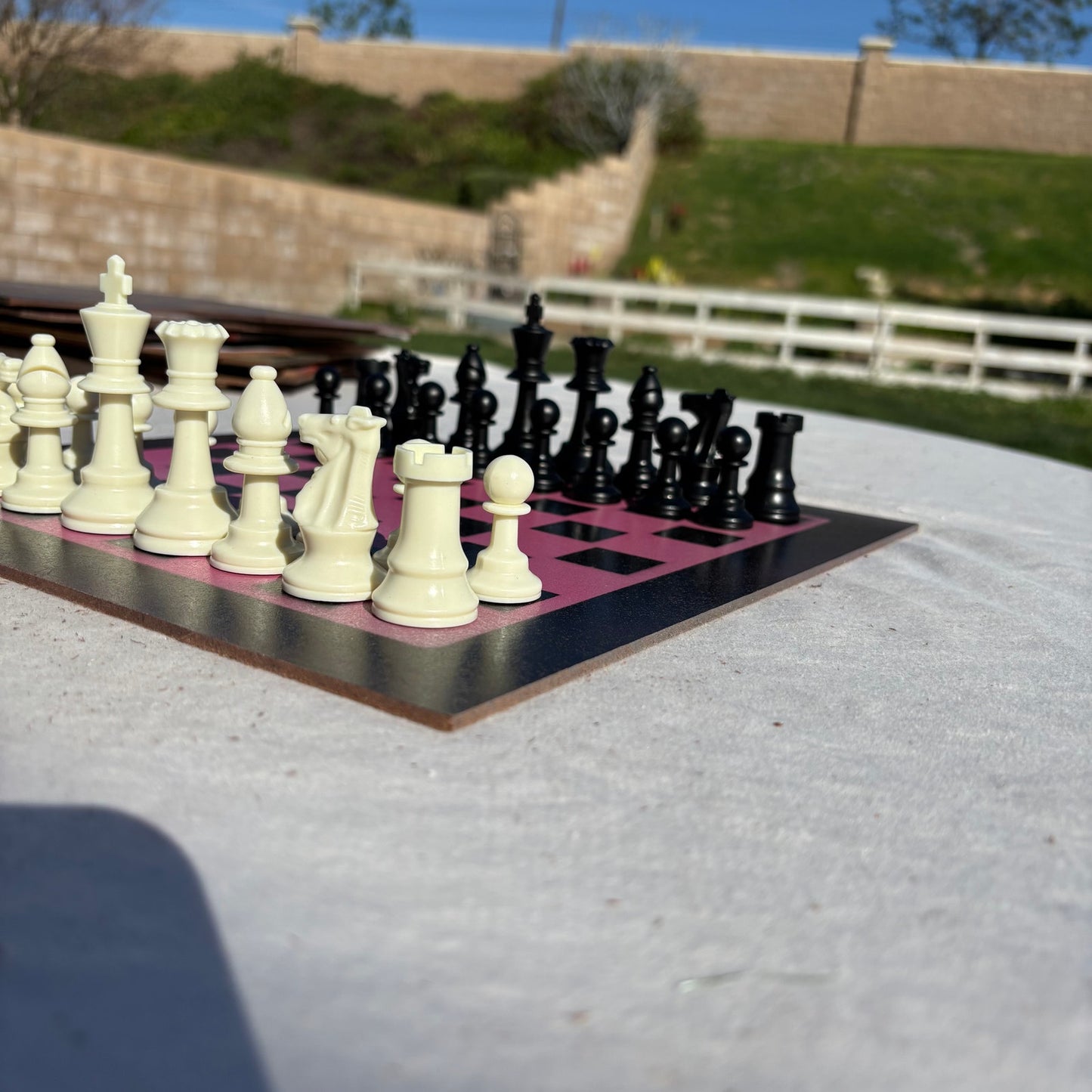 Hot Pink - Painted Chess Set