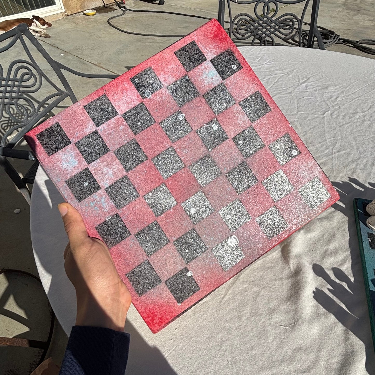 Mystic Red Black Fade - Chinese Edition Chess Set