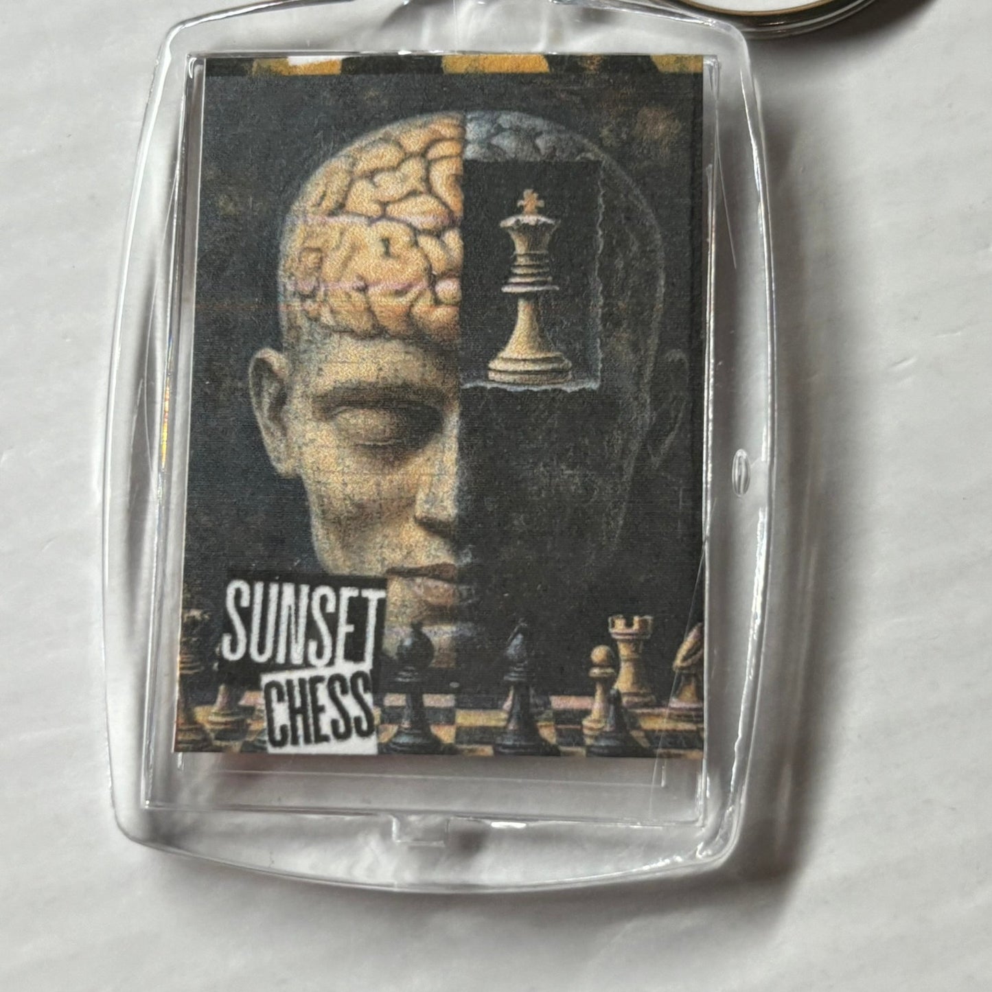 Brain King - Chess  Photo Keychain