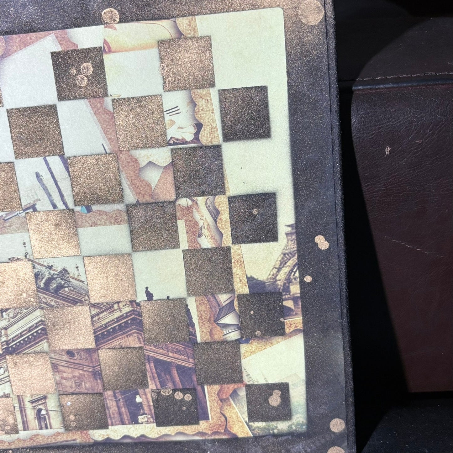 Vintage Art - Scrapbook Chess Board