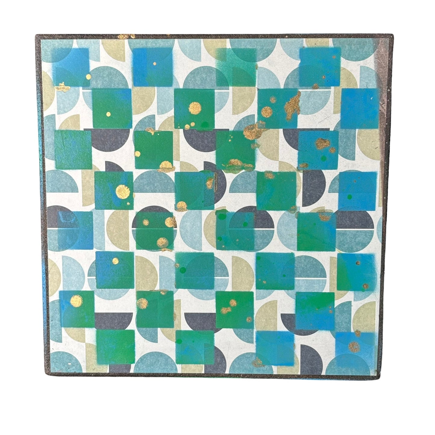 Aqua Green Pattern - Scrapbook Chess Board
