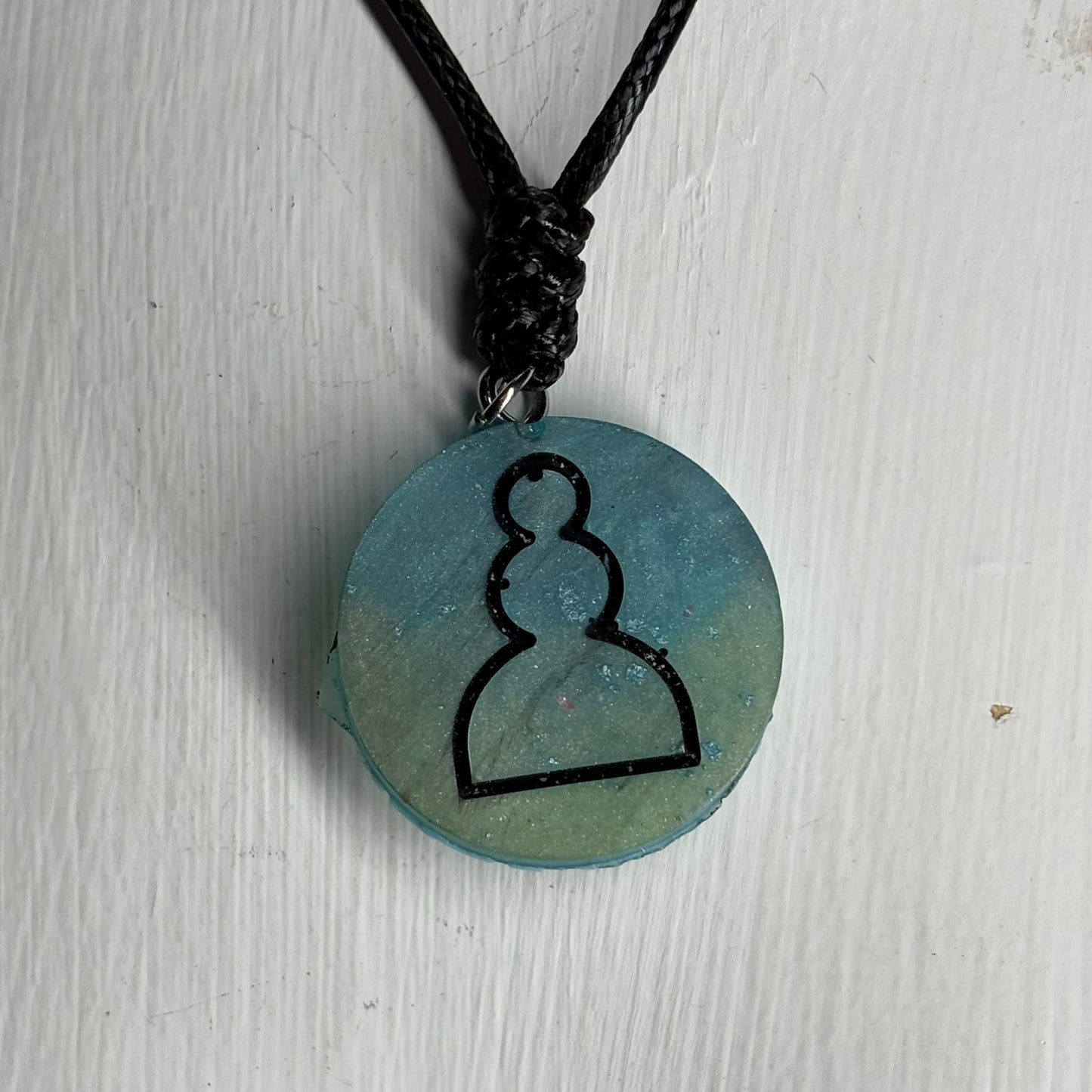 Smooth Pawn - Handmade Resin Chess Necklace