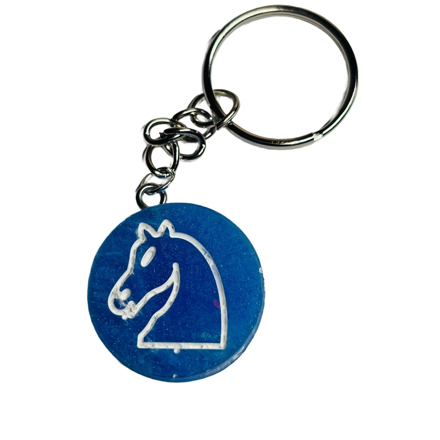 Blue Knight - Handmade Resin Keychain