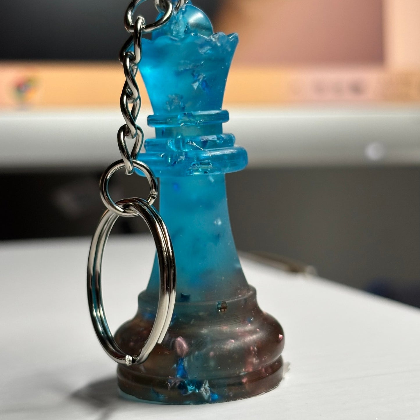 Blue Ocean Queen - Handmade Resin Keychain