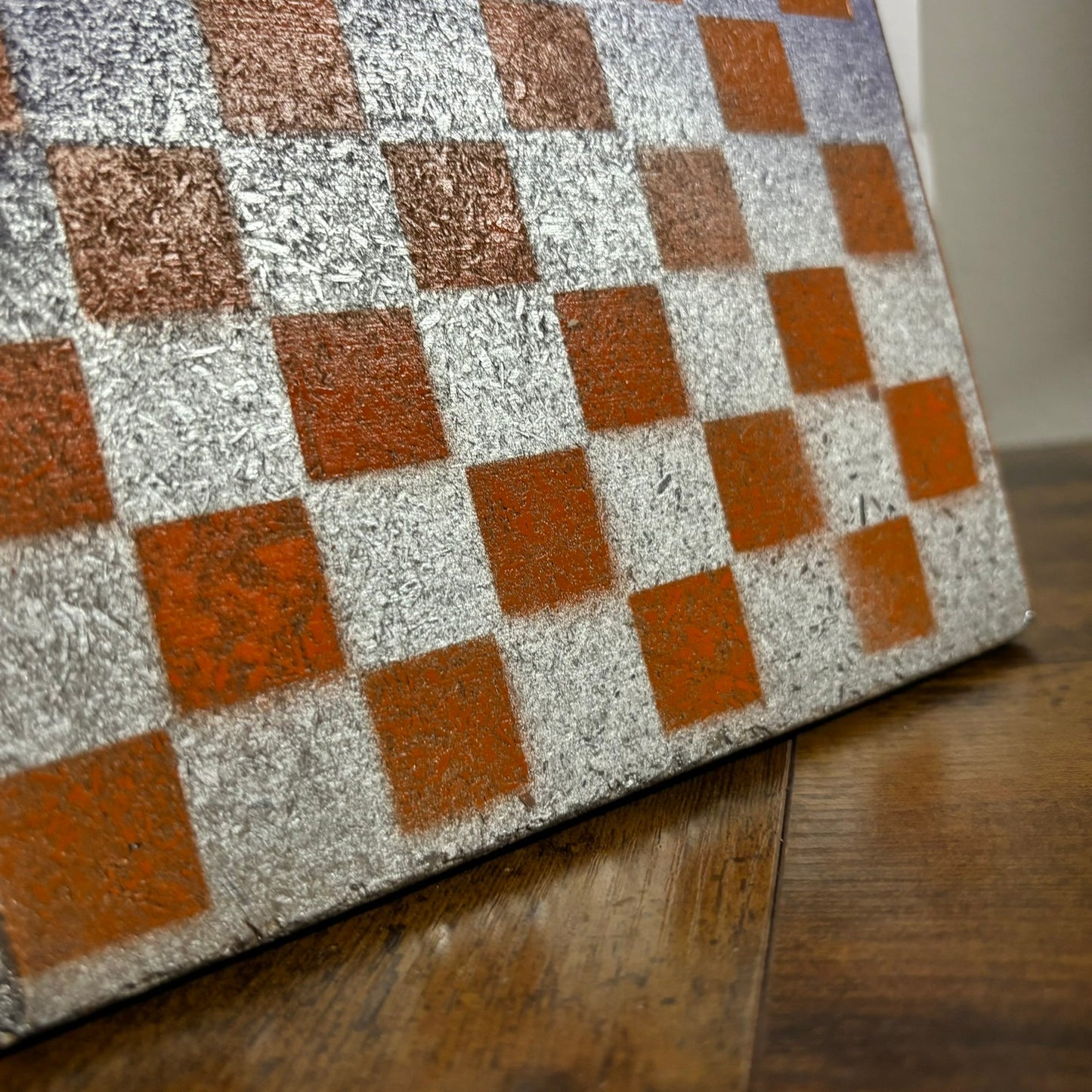 Orange & Purple Fade - Painted Double Sided Chess Board