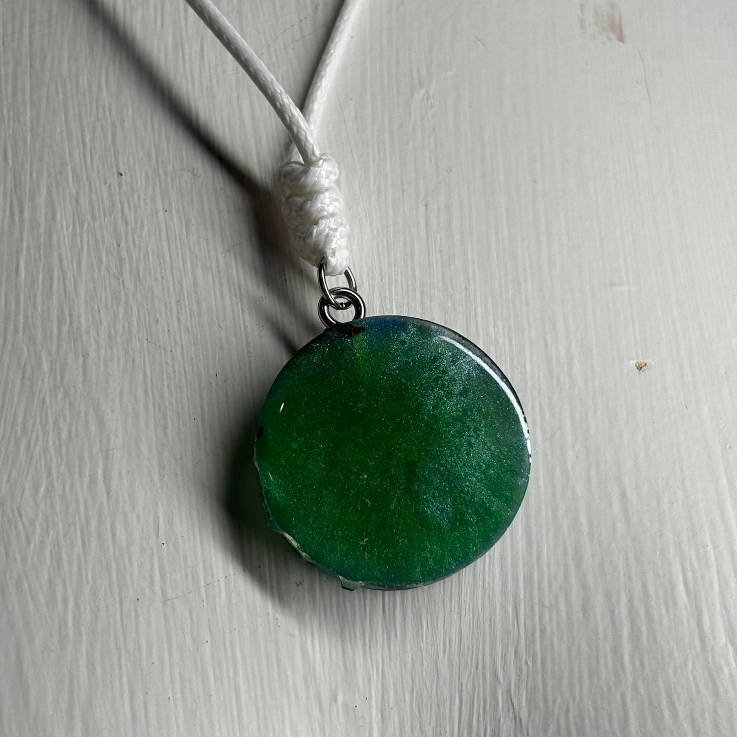 Sea Blue Rook - Handmade Resin Chess Necklace