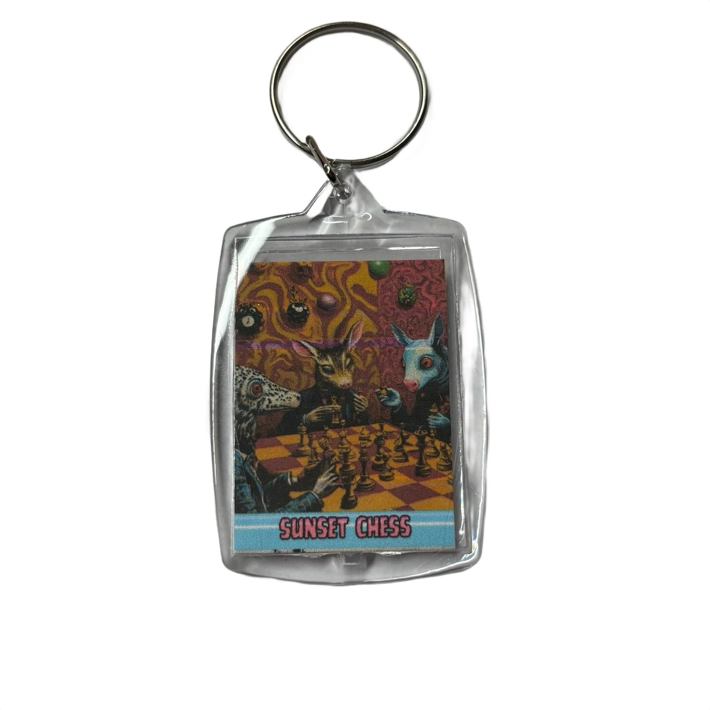 Swirled Beasts - Chess  Photo Keychain