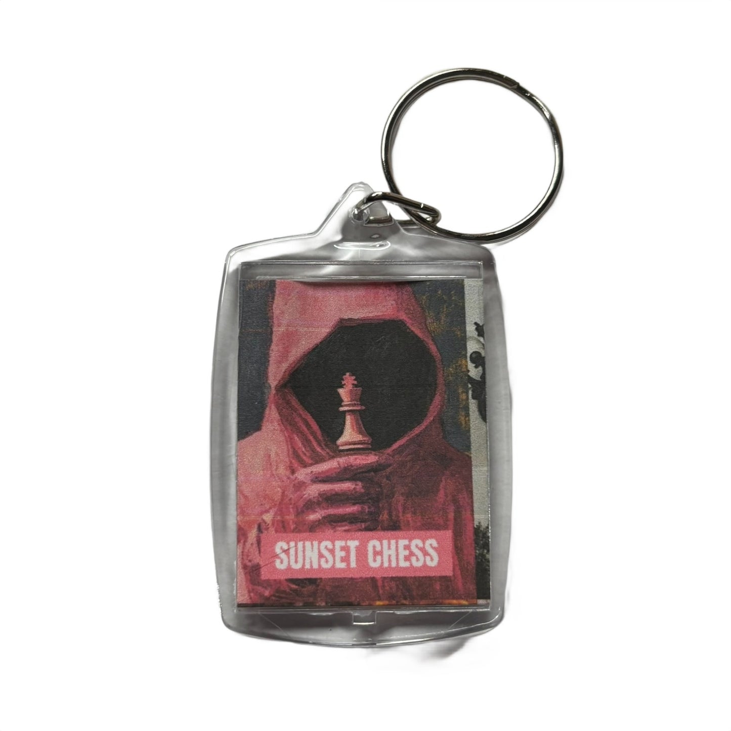 Pink Hoodie - Chess  Photo Keychain
