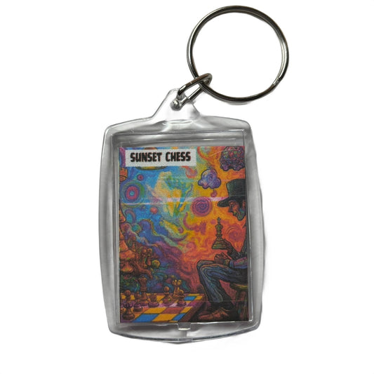 Acid Game- Chess  Photo Keychain
