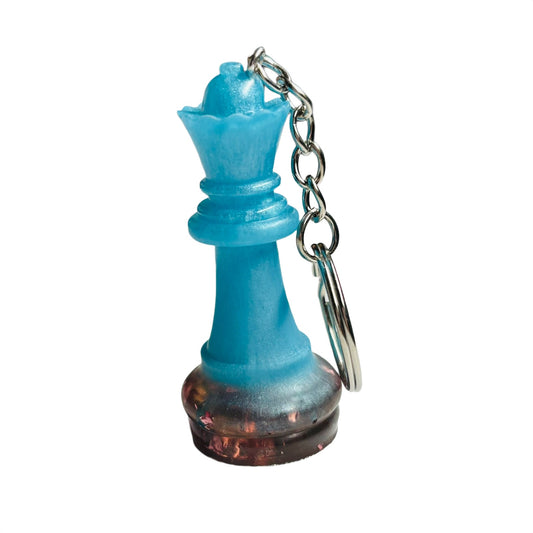 Blue Sparkle Queen - Handmade Resin Keychain