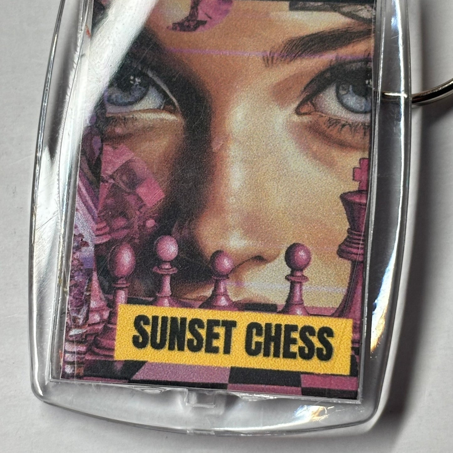 Hazel Eyes - Chess  Photo Keychain
